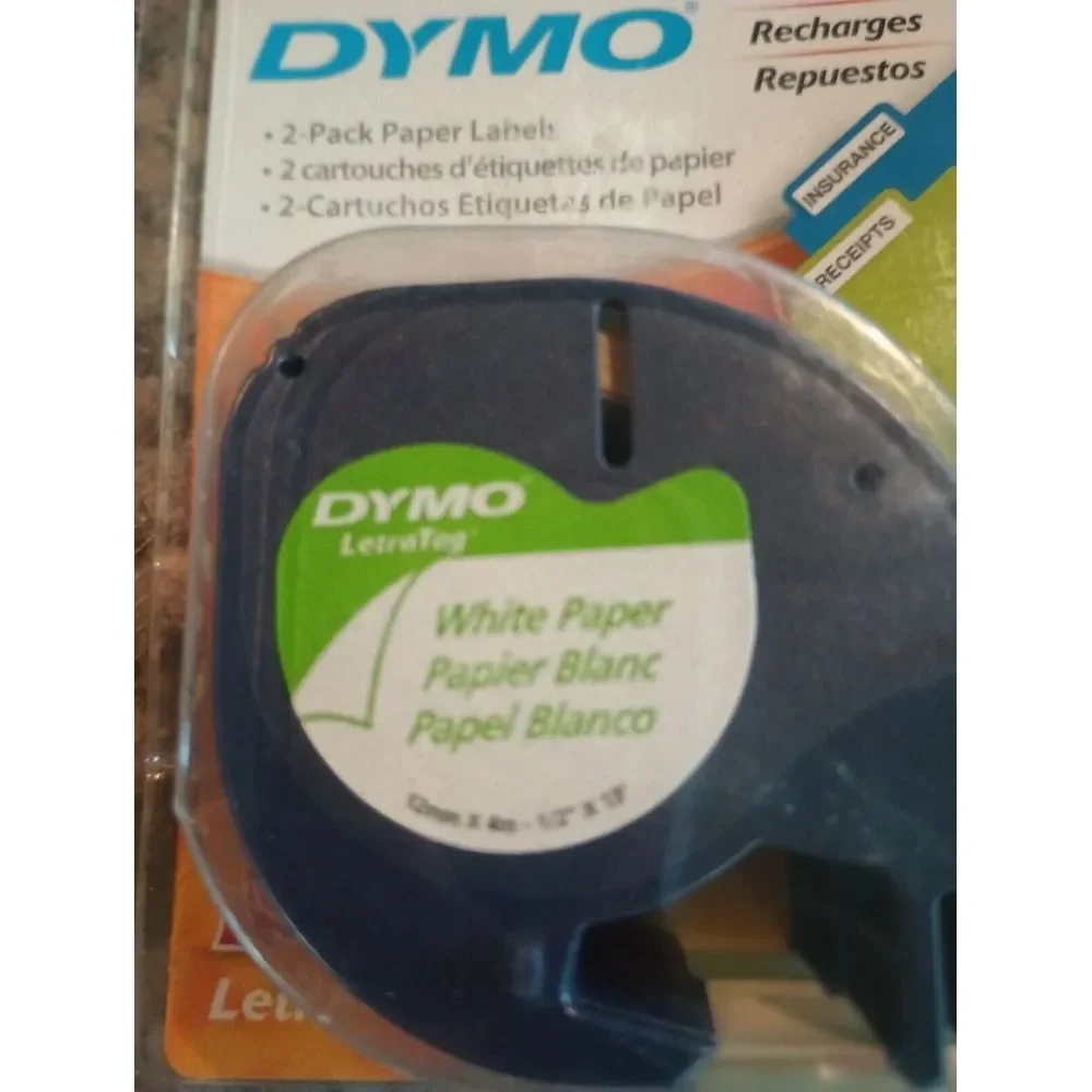 DYMO Refills 2-Pack White Paper Labels 1/2